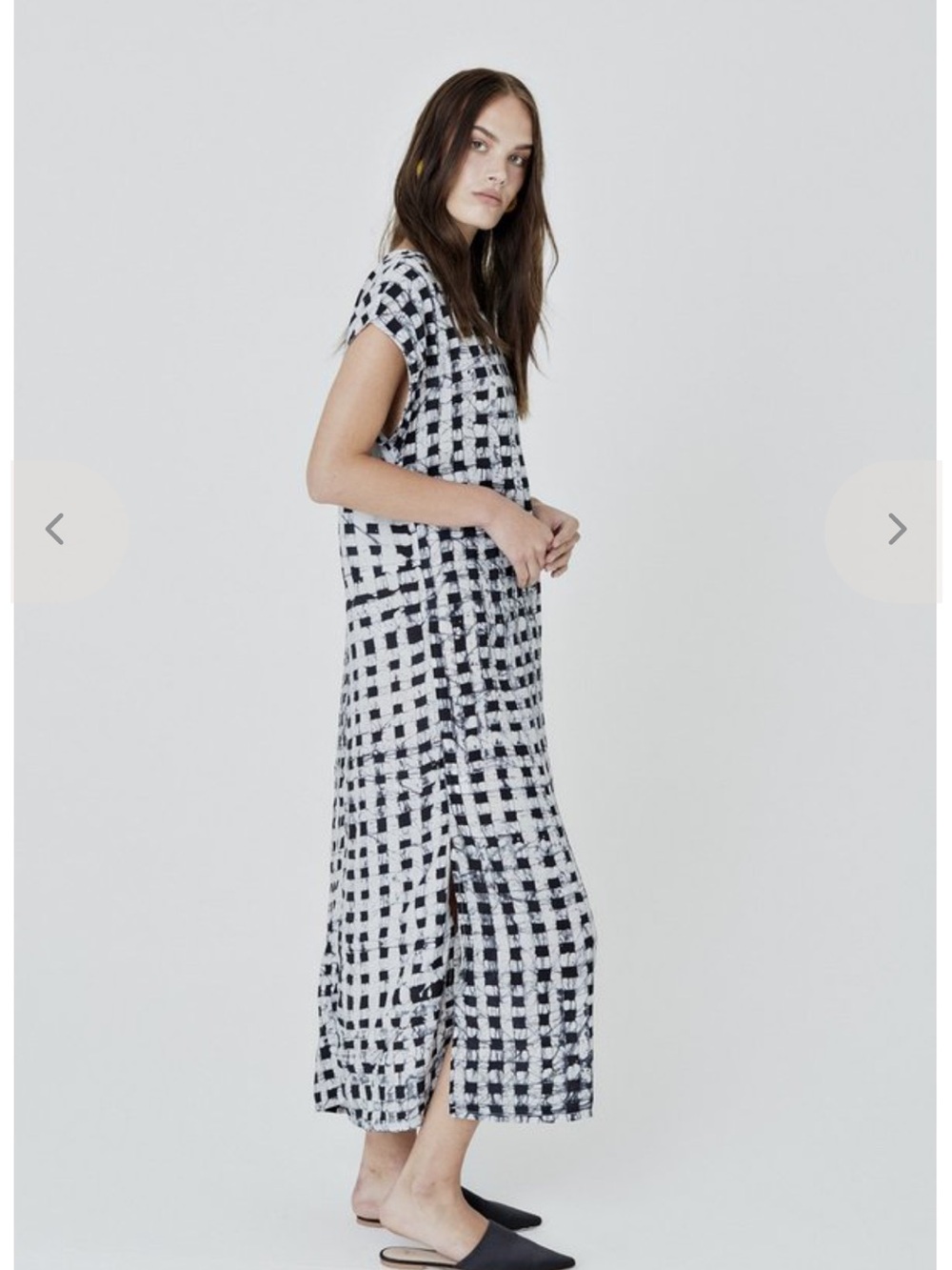 Black & White Check Maxi Dress - Classic Women's Maxi